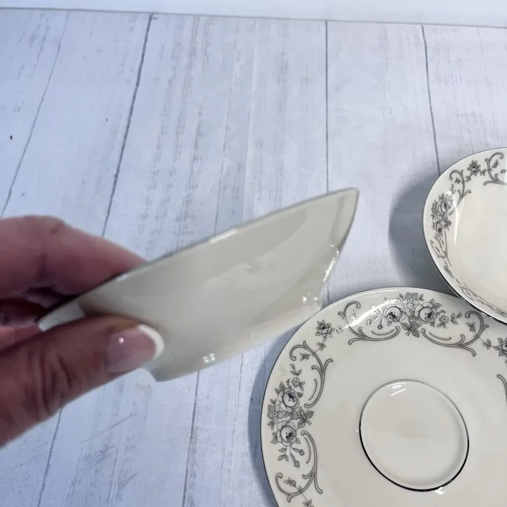 Vintage Johann Haviland Rhineland Pattern Bavaria 3pc Set Saucer & Fruit Bowls